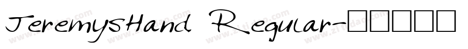 JeremysHand Regular字体转换